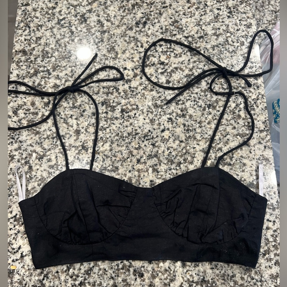 LOVERS AND FRIENDS | REVOLVE cropped tank top with tie sleeves